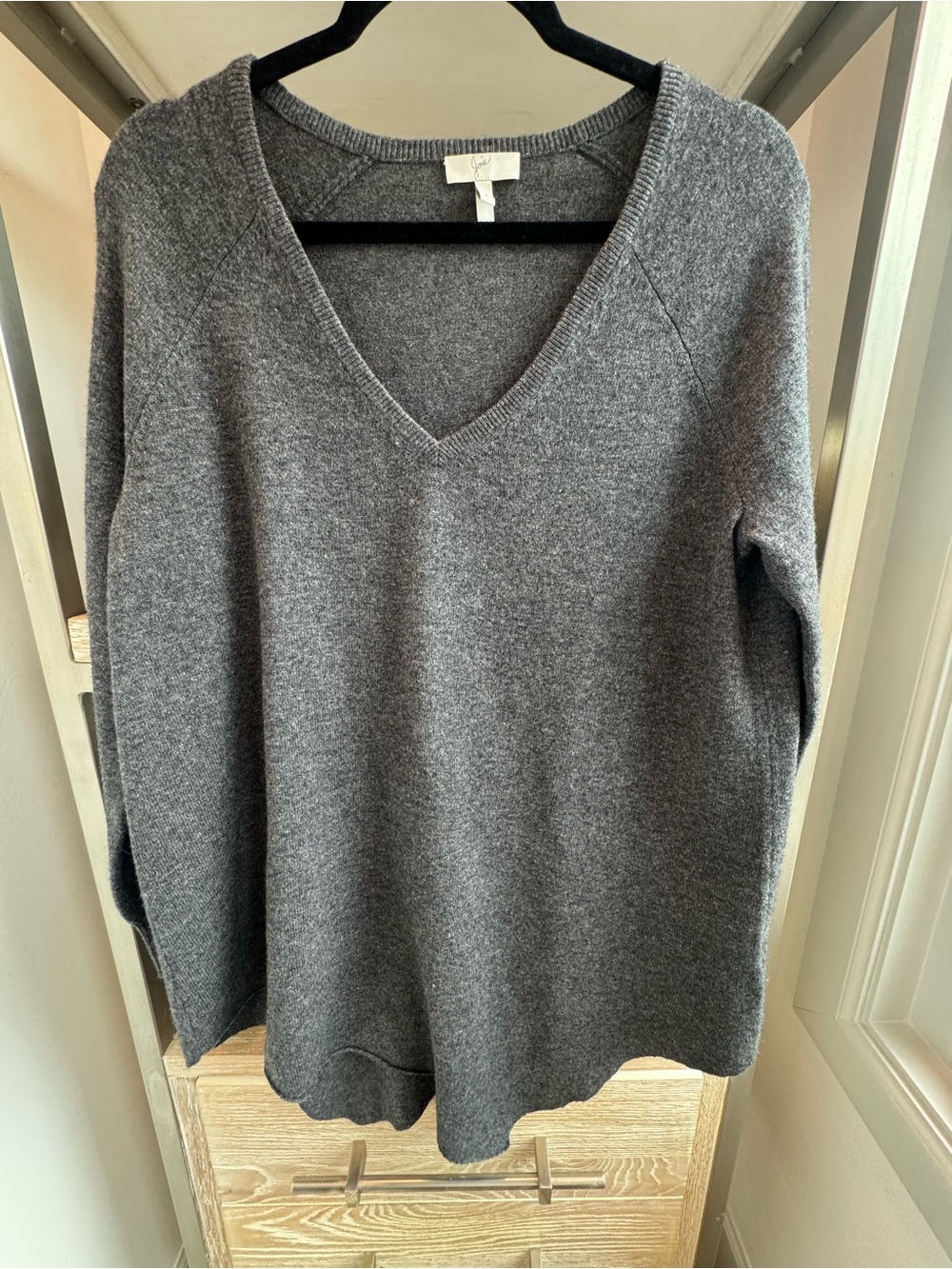 Joie Charcoal Gray V-Neck Sweater